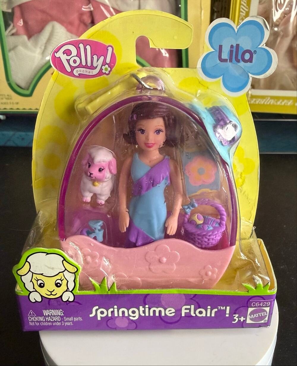 Vintage 2004 Polly Pocket Springtime Flair Lila Doll - NIB Mattel